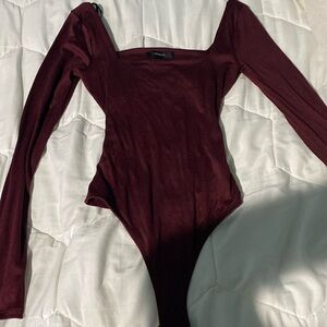 Red/maroon bodysuit, size s